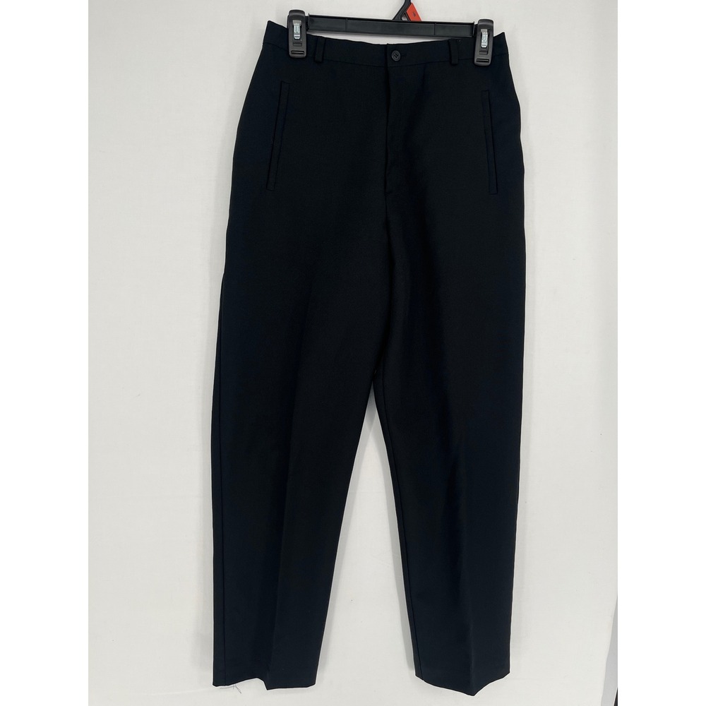 Liz Baker Womens Black High Rise Straight Leg Dress Pants Size 10 Elastic Waist